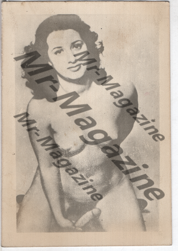 Adult Vintage B&W Pinup Photo 4"x5" Straight Interest Brunette Model Vaginal Sex RX-95