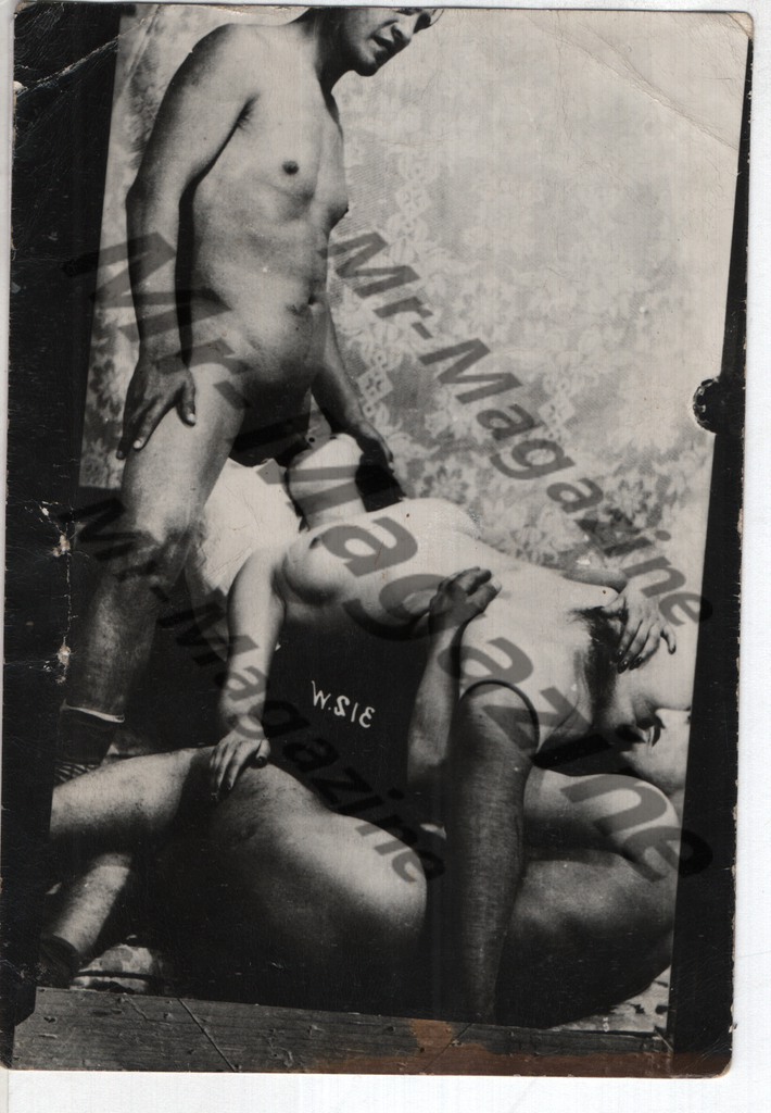 Adult Vintage B&W Pinup Photo 5"x3.5" Straight Interest Brunet Models Fellatio & Cunnilingus RY-65