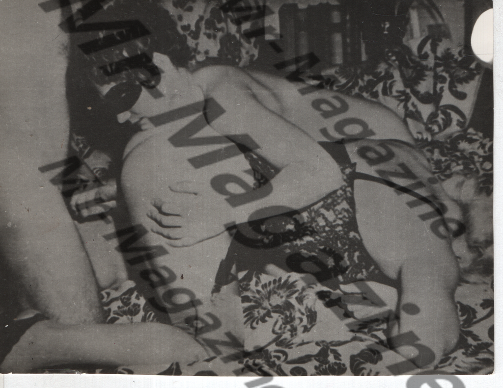 Adult Vintage B&W Pinup Photo 4.5"x3.5" Bisexual BDSM Orgy Blonde & Brunette Models Vaginal Sex RY-54