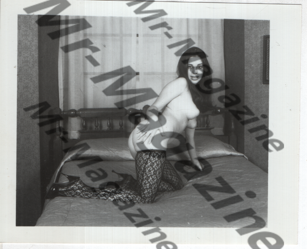 Adult Vintage B&W Pinup Photo 4"x5" Brunette Lace Stockings Model RZ-61