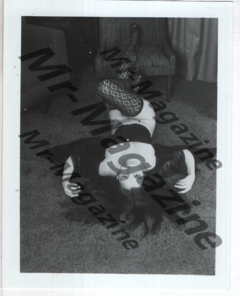 Adult Vintage B&W Pinup Photo 4"x5" Brunette Lace Lingerie Model RZ-66
