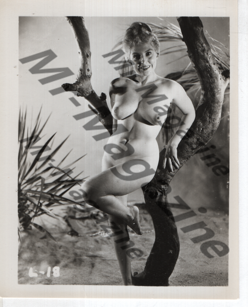 Adult Vintage B&W Pinup Photo 4"x5" Blonde Nude Model RZ-92