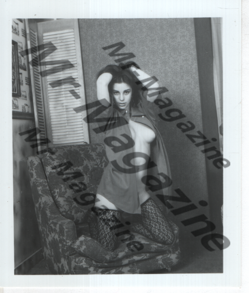 Adult Vintage B&W Pinup Photo 4"x5" Brunette Lace Stockings Model RZ-58