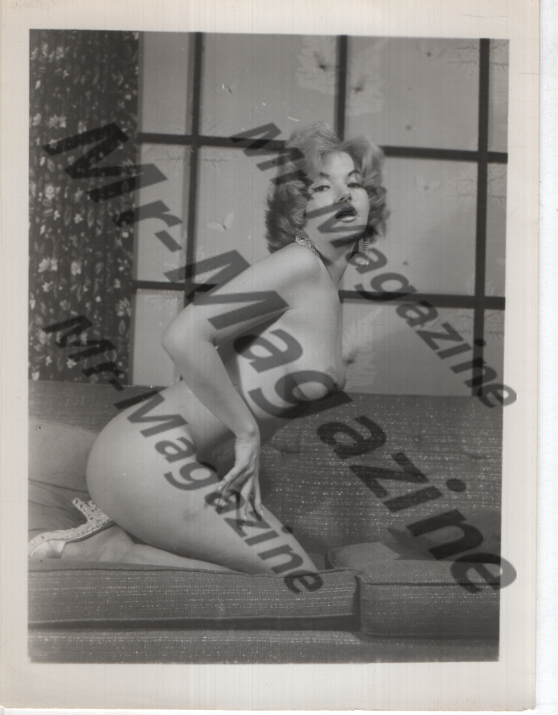 Adult Vintage B&W Pinup Photo 4"x5" Blonde Nude Model CA-16