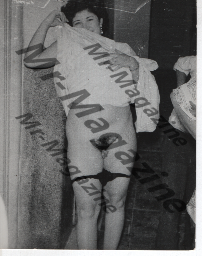 Adult Vintage B&W Pinup Photo 4"x5" Brunette Lingerie Model CA-01