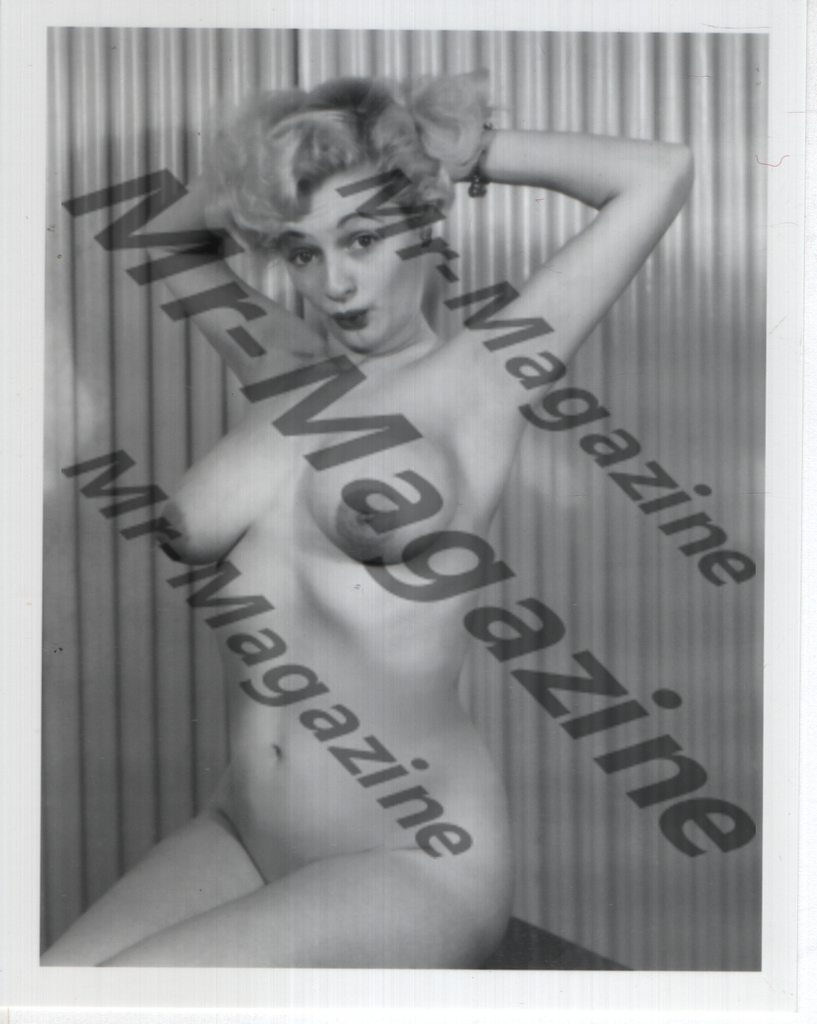 Adult Vintage B&W Pinup Photo 4"x5" Blonde Nude Model RQ-92