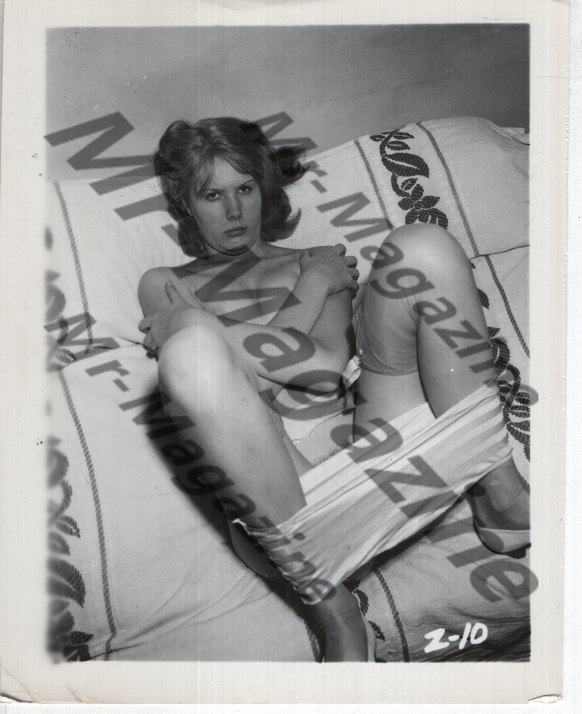 Adult Vintage B&W Pinup Photo 4"x5" Blonde Lingerie Model CB-01