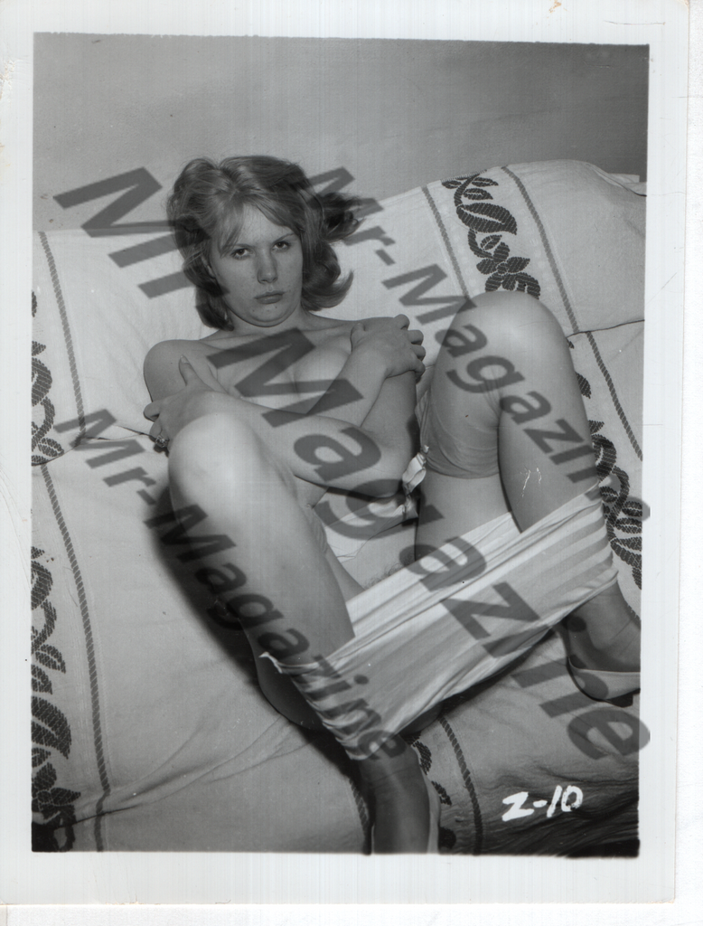 Adult Vintage B&W Pinup Photo 4"x5" Blonde Lingerie Model CB-03