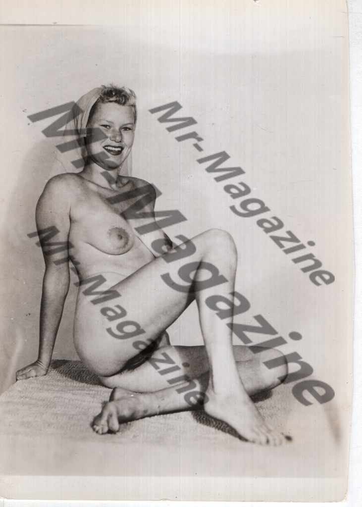 Adult Vintage B&W Pinup Photo 4"x5" Blonde Nude Model CB-97