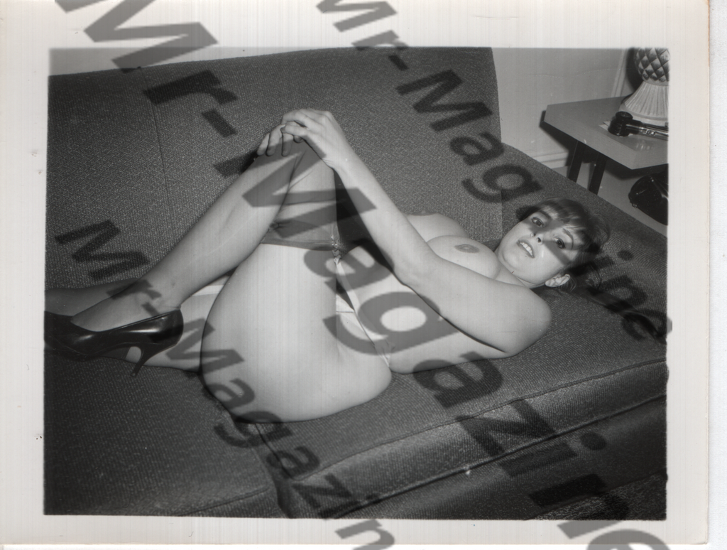 Adult Vintage B&W Pinup Photo 4"x5" Blonde Lingerie Model CB-86