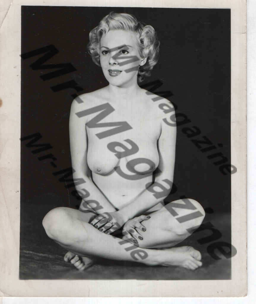 Adult Vintage B&W Pinup Photo 4"x5" Blonde Nude Model CC-40