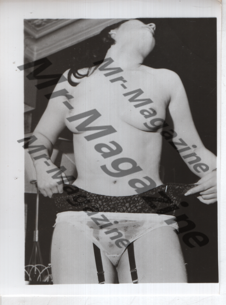 Adult Vintage B&W Pinup Photo 4"x5" Brunette Lingerie Model CC-88