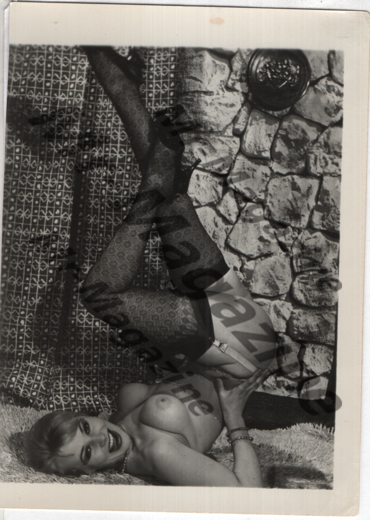 Adult Vintage B&W Pinup Photo 4"x5" Blonde Lingerie Model Nylon Stockings CD-50