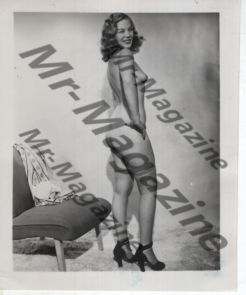 Adult Vintage B&W Pinup Photo 4"x5" Blonde Lingerie Model CE-16