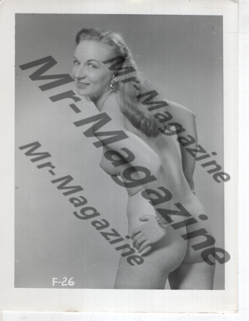 Adult Vintage B&W Pinup Photo 4"x5" Blonde Nude Model CE-26