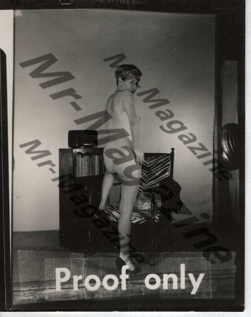 Adult Vintage B&W Pinup Photo Proof 4"x5" Blonde Artistic Model CD-93