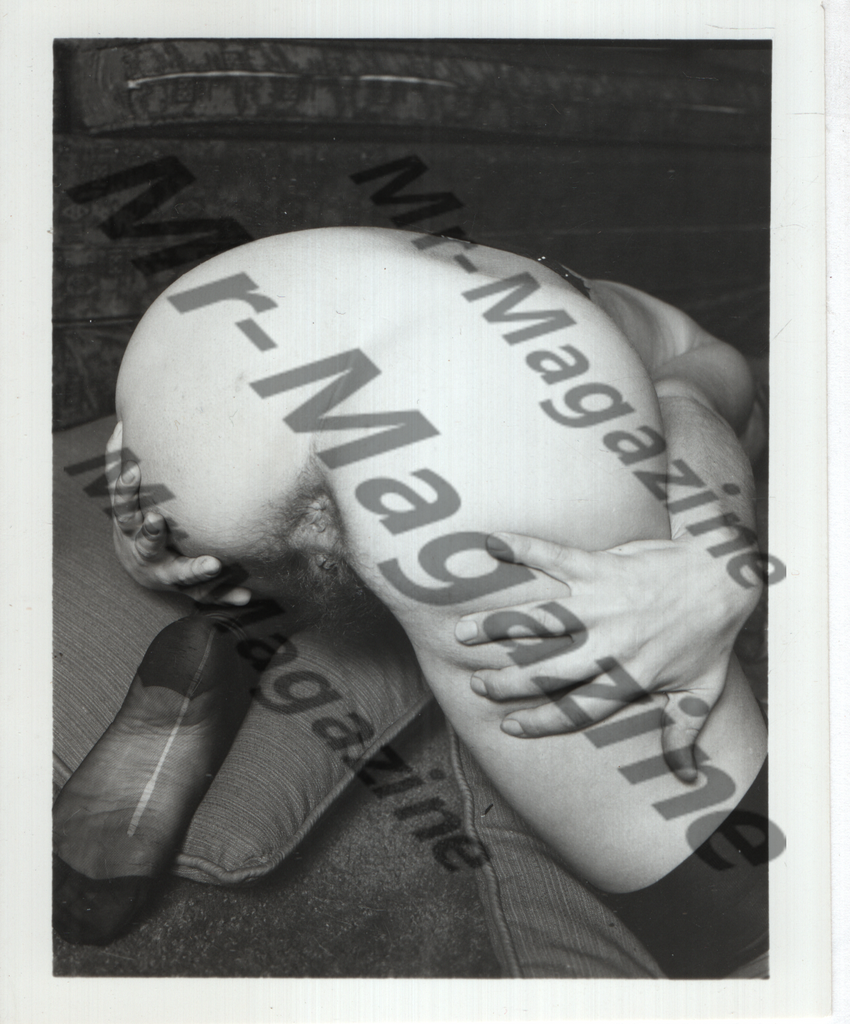Adult Vintage B&W Pinup Photo 4"x5" Brunette Nude Model Nylon Stockings CE-63