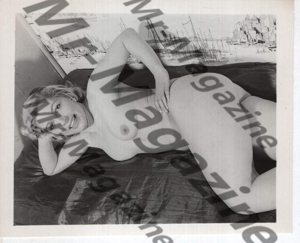 Adult Vintage B&W Pinup Photo 4"x5" Blonde Nude Model CF-19