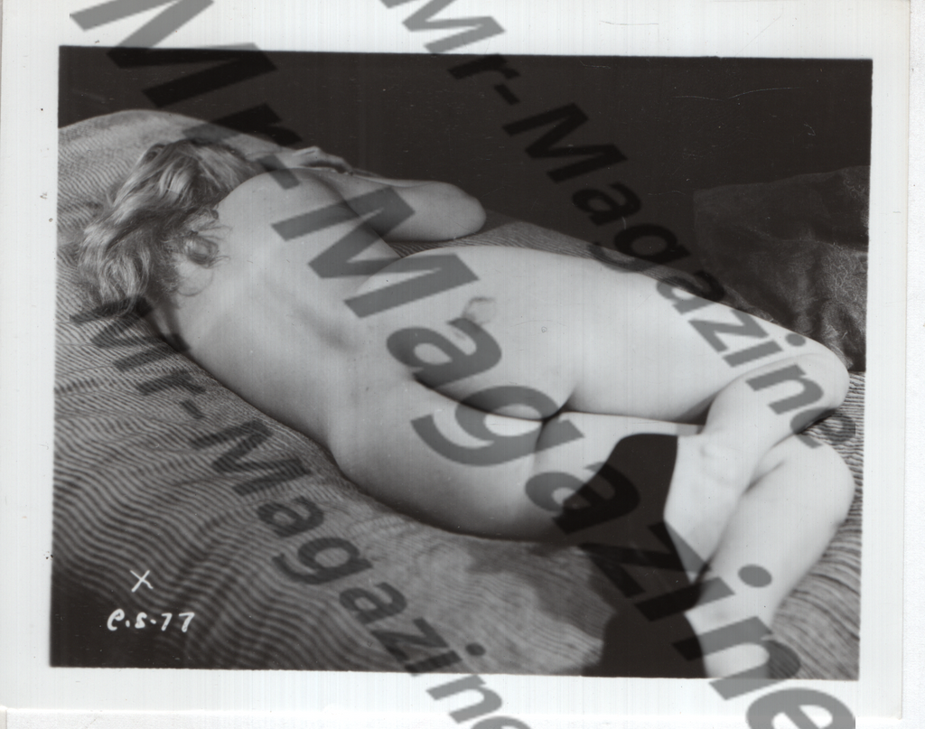 Adult Vintage B&W Pinup Photo 4"x5" Blonde Nude High Heels Model CF-17