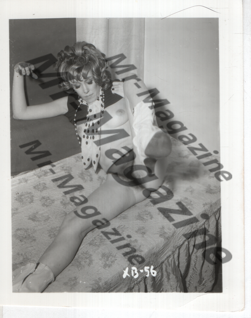 Adult Vintage B&W Pinup Photo 4"x5" Blonde Lingerie Model CF-88