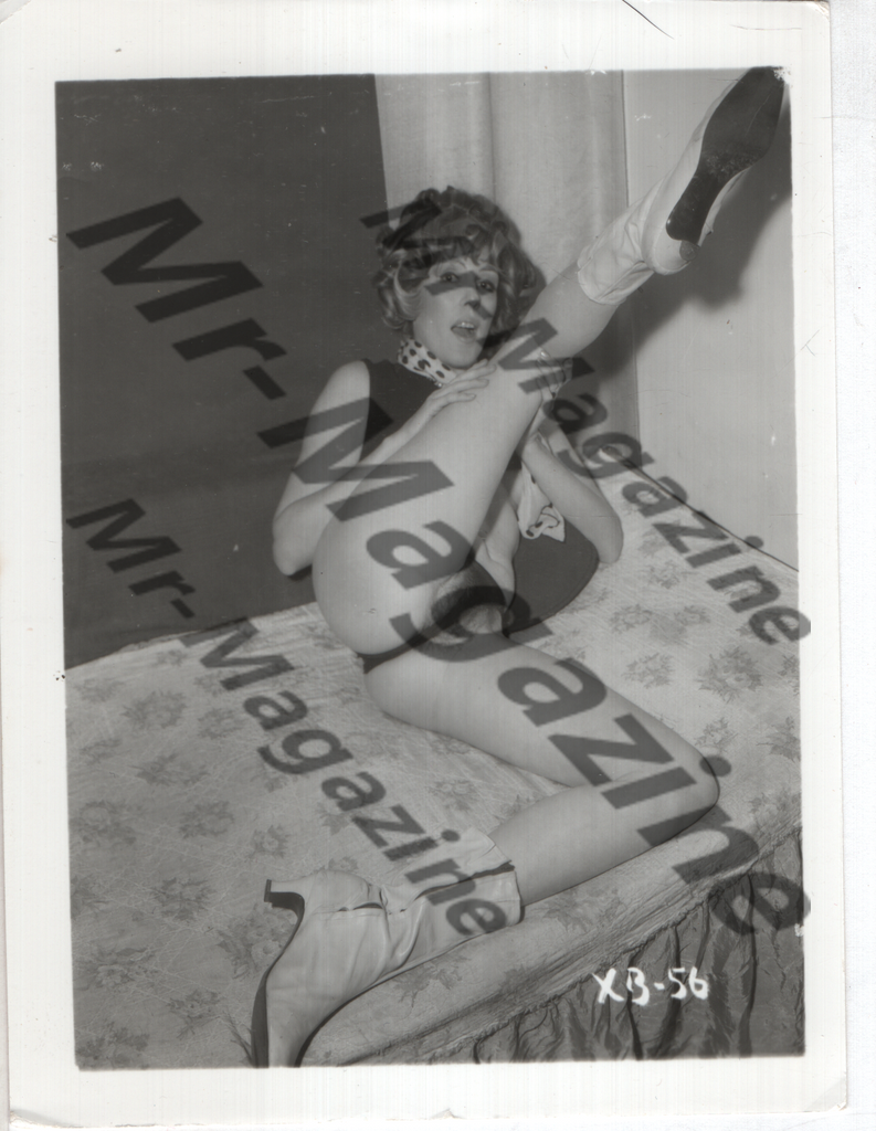 Adult Vintage B&W Pinup Photo 4"x5" Blonde Lingerie Model CF-87