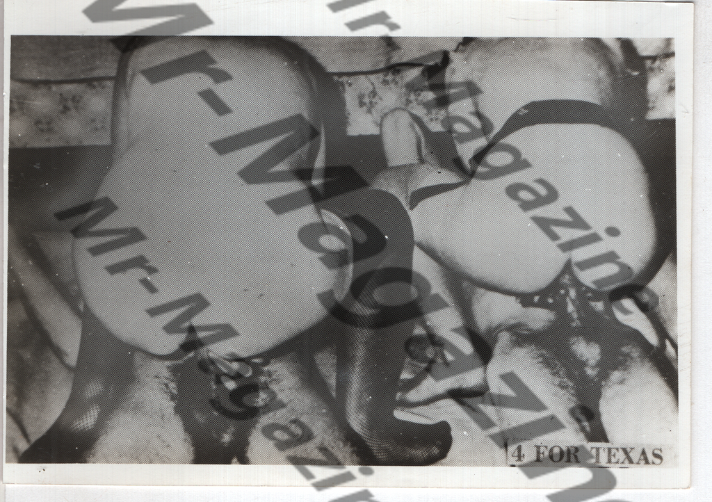 Adult Vintage B&W Pinup Photo 4"x3.5" Straight Interest 4 For Texas Brunette Lingerie Models Four-Way CG-78
