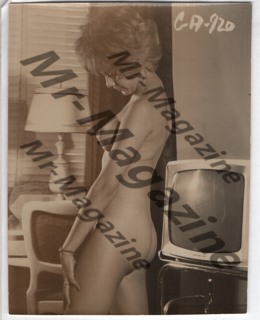 Adult Vintage B&W Pinup Photo 4"x3.5" Blonde Lingerie Model CG-81
