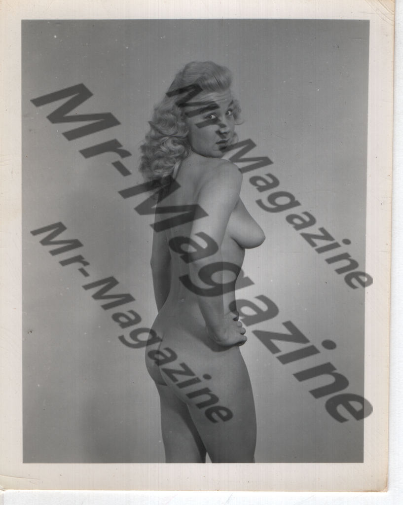 Adult Vintage B&W Pinup Photo 4"x5" Blonde Nude Model CG-29