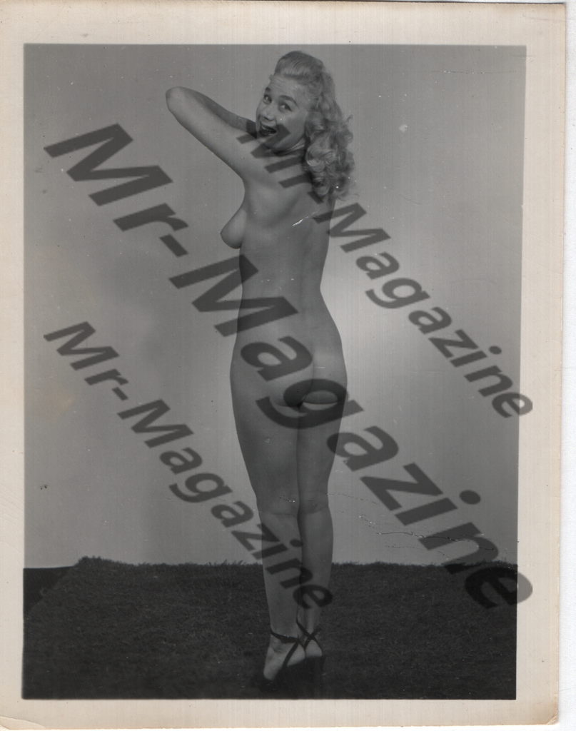 Adult Vintage B&W Pinup Photo 4"x5" Blonde Nude Model CG-32