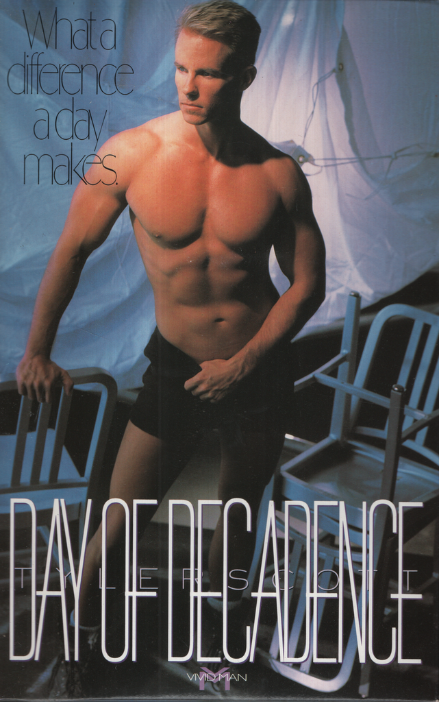 A Day Of Decadence Tyler Scott Randy White Vivid Video Gay VHS 1993 071224EBVHS2