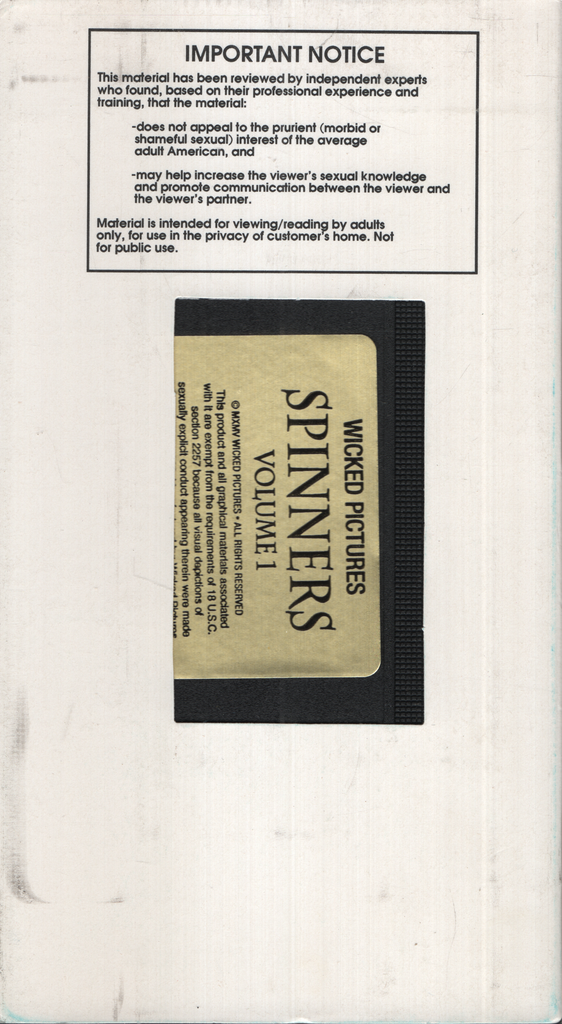 Spinners Volume 1 Wicked Pictures VHS 1995 071524EBVHS