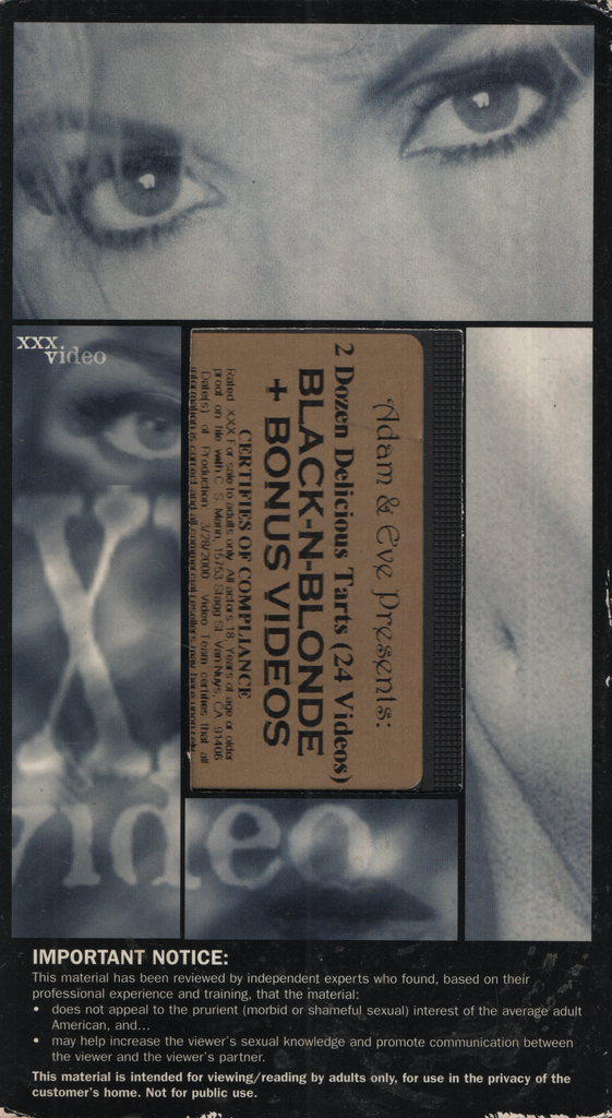 Black-N-Blonde Video Team VHS 2000 071524EBVHS