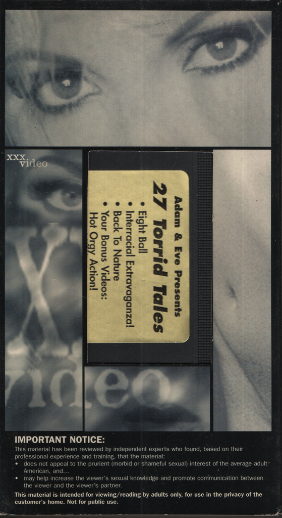 27 Torrid Tales Adam & Eve VHS 071524EBVHS