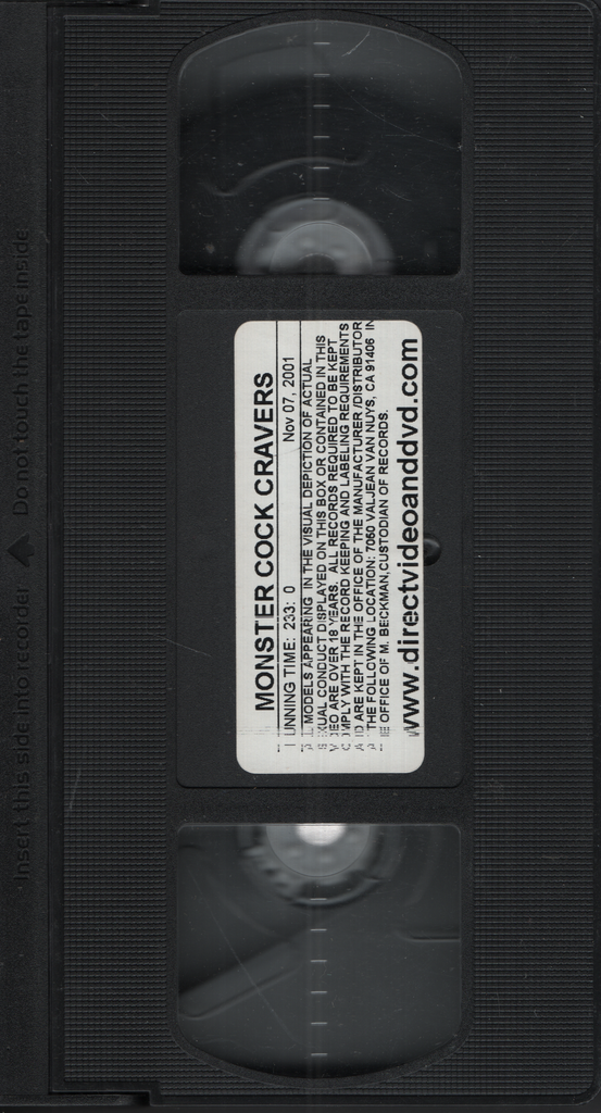 Monster Cock Cravers Direct Video And DVD VHS 2001 071624EBVHS