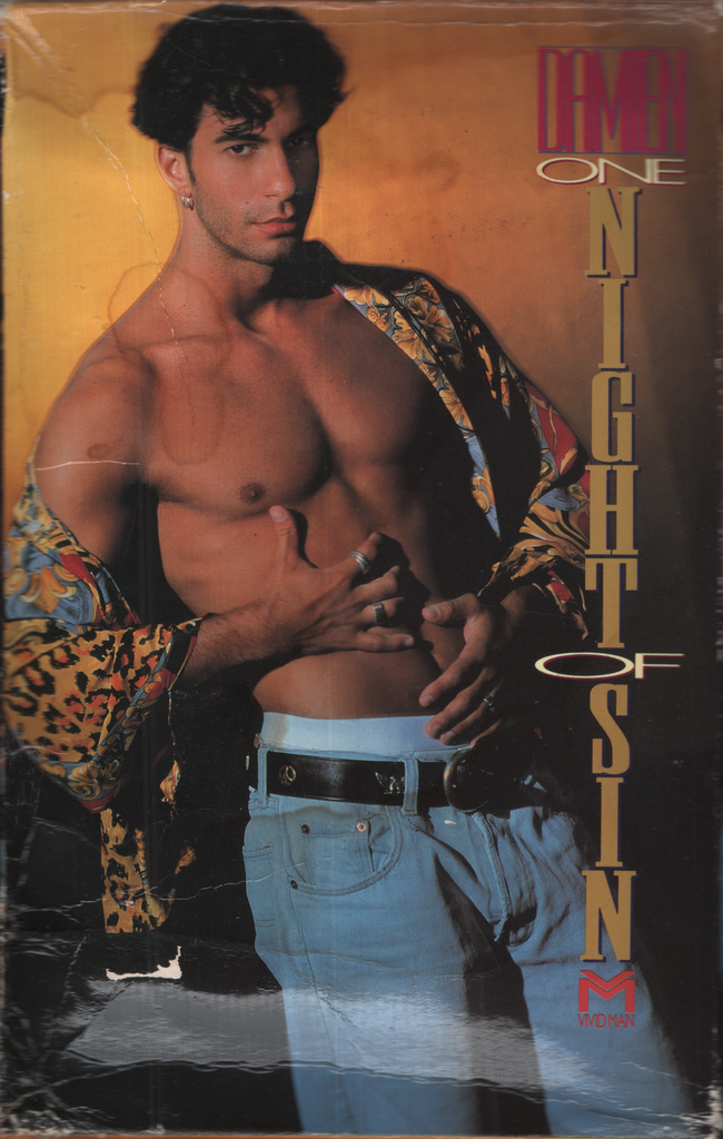 One Night Of Sin Damien Jack Andrews Vivid Video Gay VHS 072324EBVHS2