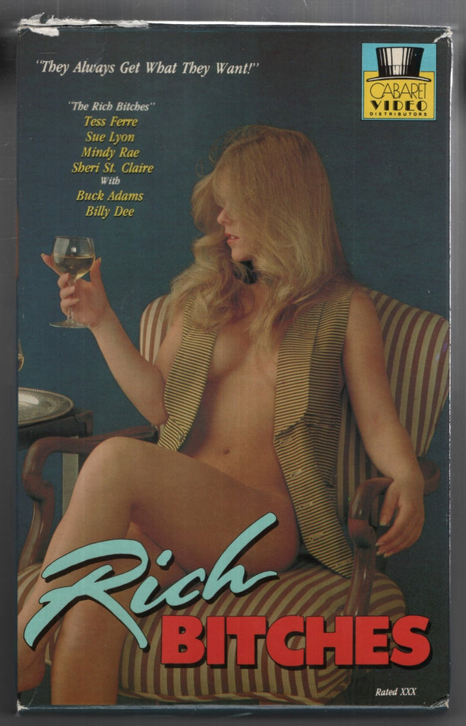 Rich Bitches Cabaret Video Distributors VHS 1990 Tess Ferre Sue Lyon 112224DMVHS