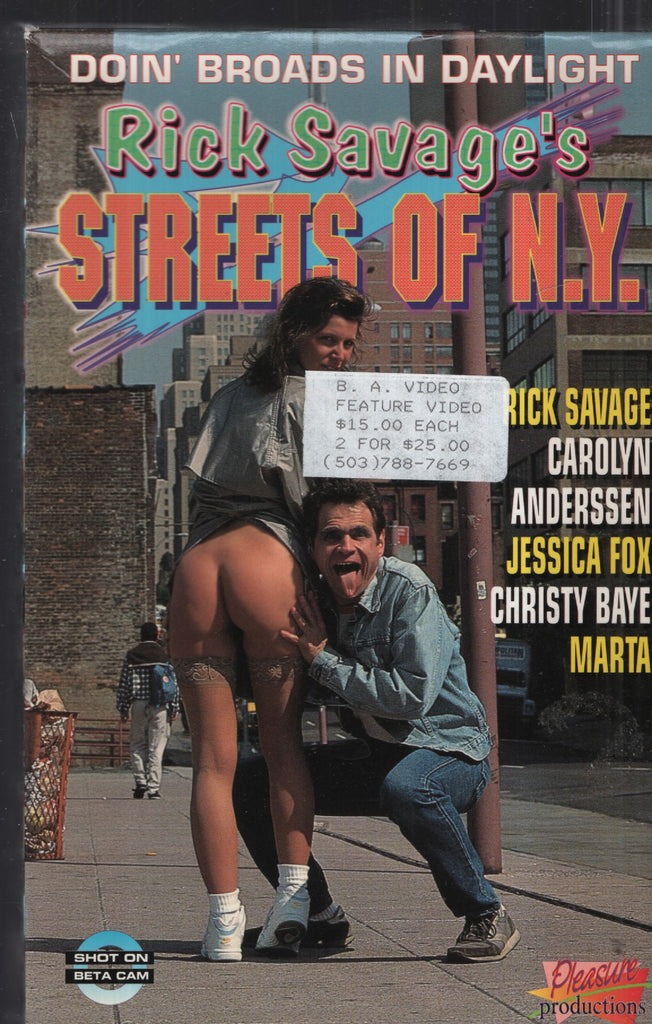 Streets Of N.Y. #1 Pleasure Productions VHS 2001 Rick Savage Carolyn Anderssen 052225CBVHS2