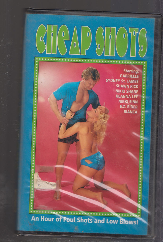 Cheap Shots starring Gabrielle, Sydney St. James, Shawn Rick, Nikki Shane, Rough Adult VHS Prestige Video 080125AVHS2