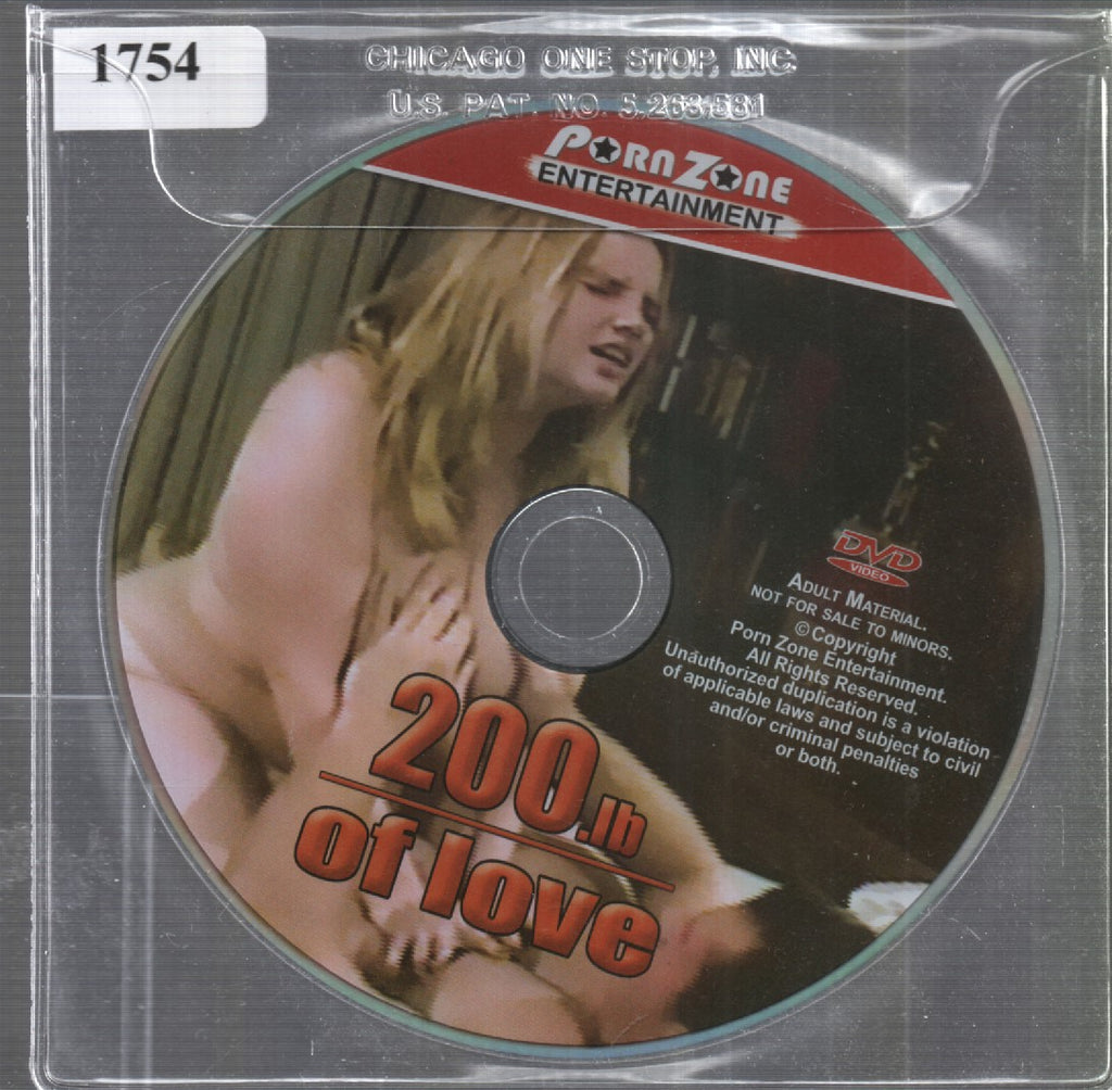 200 lb of Love  - No Case or Cover Art -  Adult DVD Porn Zone Entertainment 081425ADVD-B