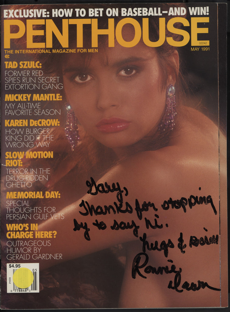 Ronnie Dawn Autographed Three Times Penthouse Magazine May 1991 Brigitte Barclay w/COA CRP12-34
