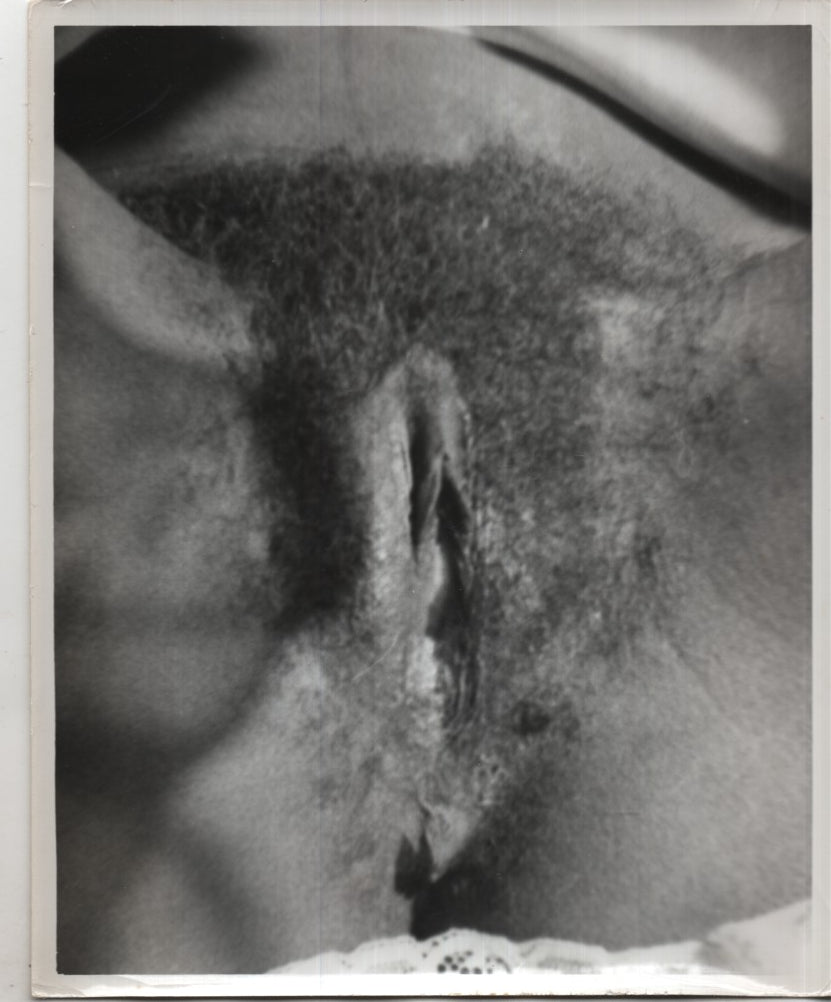 Ebony Hairy Pussy & Asshole Close-up  8"x10" B&W Adult Photograph 020926AKPH-A7