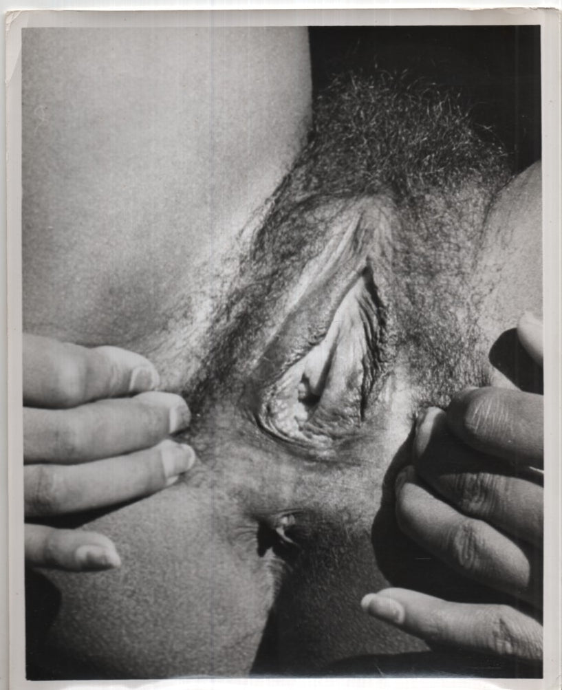 Ebony Close-Up Pussy Lips Spread 8"x10" B&W Adult Photograph 020926AKPH-A56