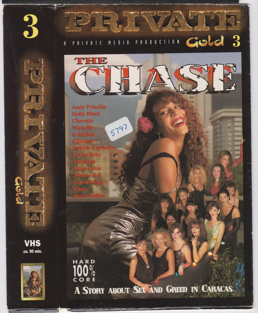 The Chase Andy Priscilla Holly Black Cherette Adult VHS Private 040226NAVHS3-13