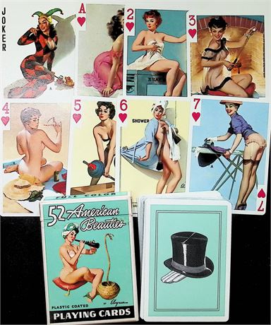 Elvgren American Beauties Pin Up Girls Vintage 1970s Art Stancraft Playing Cards Set C36-073124AMP