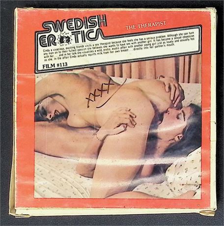 Swedish Erotica #113 The Therapist Cris Cassidy Miki Star Reg 8mm Adult Film Reel Vintage 080425AVHS