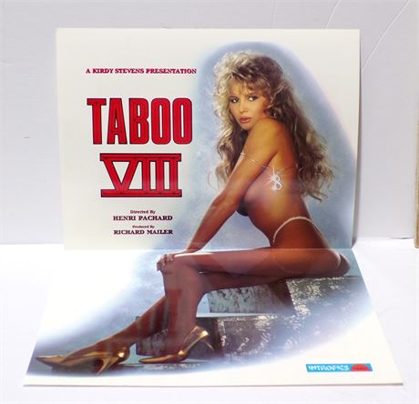 Sunny McKay & Peter North in Taboo VIII, Intropics 1990 Video Slick Ad Sheet ASO1-108