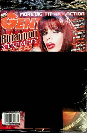 Gent Magazine Covergirl Rhiannon  December 2006   new/sealed  061725lm-p