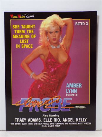 Amber Lynn in Love Probe, Video Team Vintage Promo Ad Slick Sheet 051325WP-42