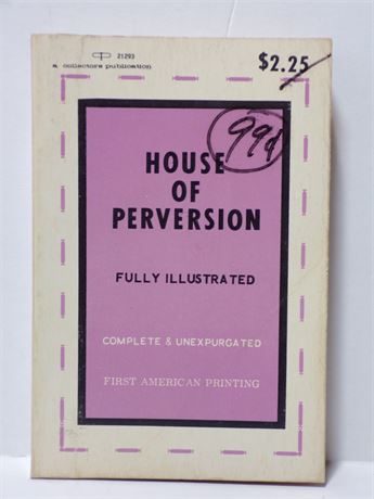 House of Perversion by Anonymous, Paperback Novel 1969 Collectors 21293 061225WP2-22