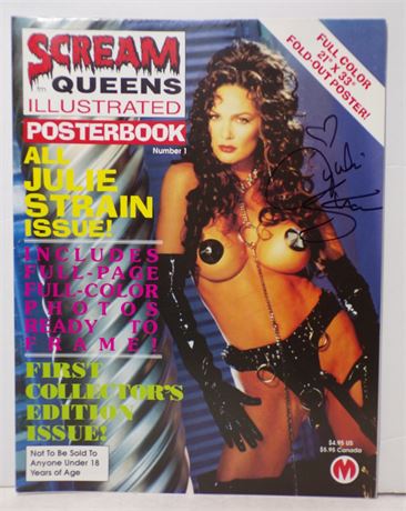 Scream Queens Illustrated Posterbook #1 SIGNED by Julie Strain w/COA 052625WP-11